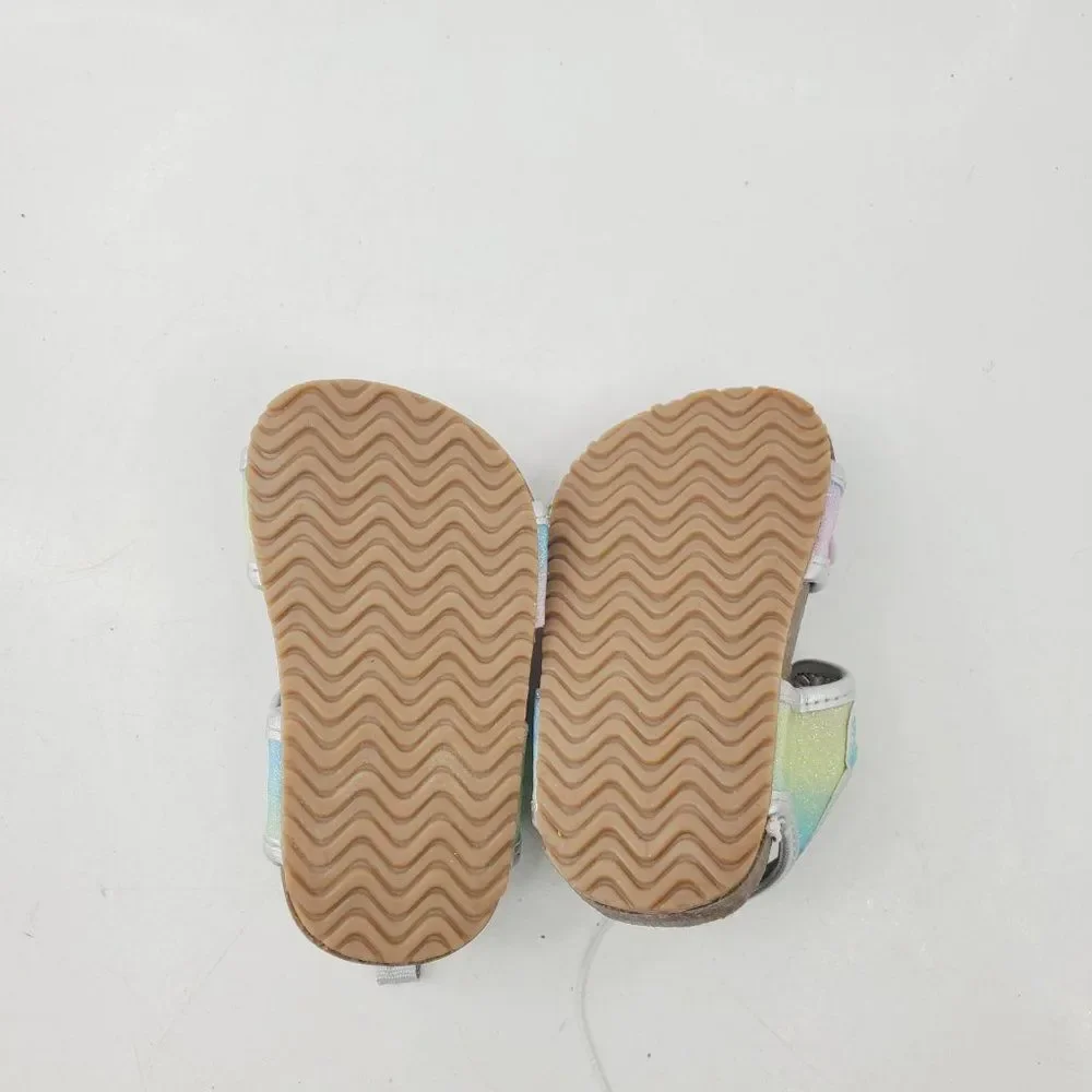 Carter's Toddler Multicolor Spectrum Hook &‎ Loop Strappy Sandal Size 4